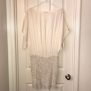 Parker dress with silk top and beaded bottom